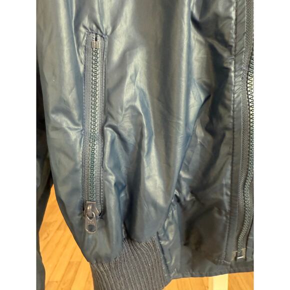 Vintage Style Auto California Windbreaker Jacket Hood Pockets Racing Size M - Picture 10 of 13